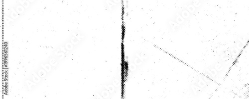 Halftone folded paper texture. Old dotted frame overlay with fold lines. Rough grunge worn backdrop for punk poster, banner, cover, flyer. Vector textured surface. Creased wrinkled effect background