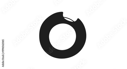Black O Ring with Missing Segment.