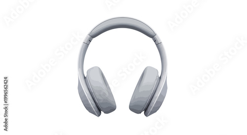 Modern wireless headphones isolated on a white background audio technology