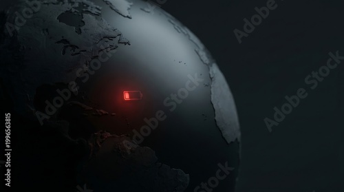 Global Energy Crisis and Power Depletion Concept Background