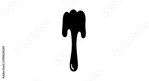 Black Silhouette of a Mace Weapon.
