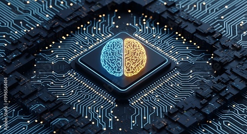 Dual-colored brain and fingerprint on microchip with artificial intelligence