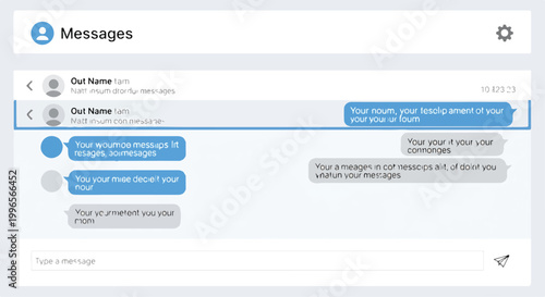 Bilde på lerret A screenshot of a messaging app conversation with jumbled text