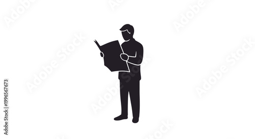 Postman Delivering Mail with Uniform and Bag.