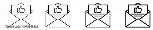 Email Approval  Icon Set Different Style Collection