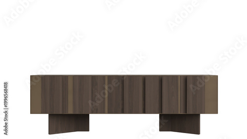 Bild auf Leinwand Wooden Coffee Table on Black Background