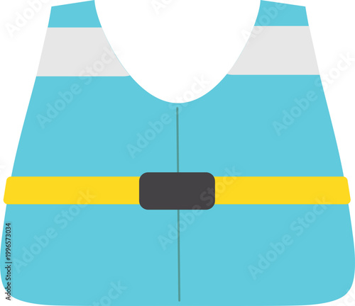 하늘색 귀여운 심플 구명조끼