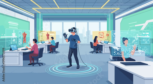 Virtual reality simulation laboratory technology environment