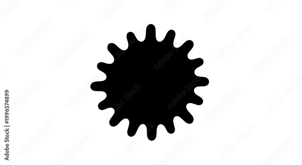 Fototapeta premium Black Gear or Cogwheel Icon Isolated.