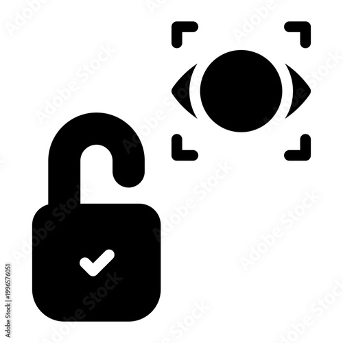 retina scan glyph icon