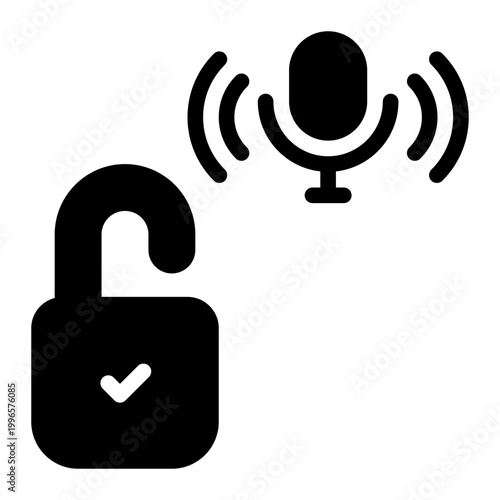unlock glyph icon
