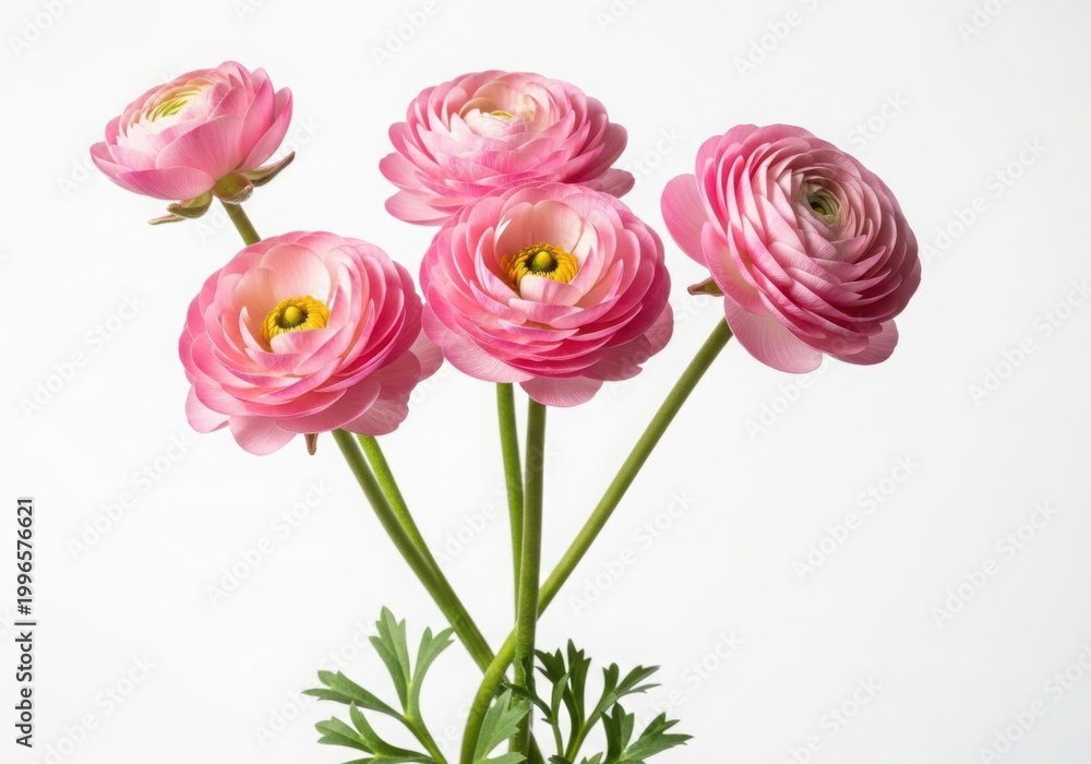 Obraz premium Pink ranunculus flowers in a bouquet