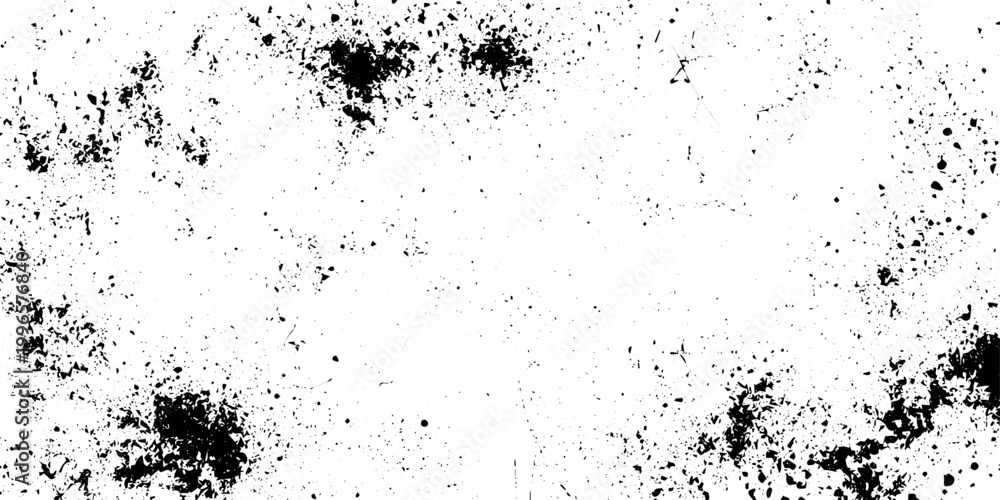 Fototapeta premium Distressed Black and White Grunge Texture Background with Grainy Dust and Scratches Vector