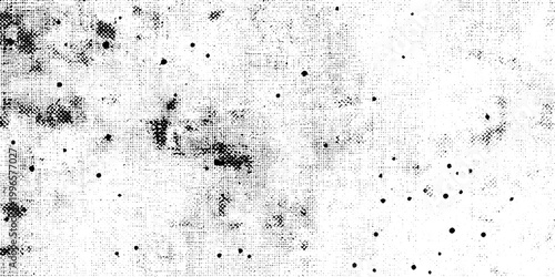 Black and White Grunge Texture Background with Grainy Spotted and Canvas Pattern Effect Vector Illustration