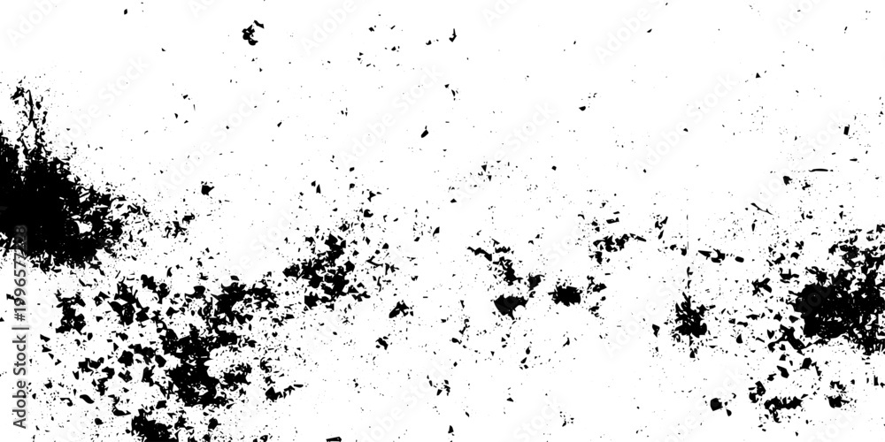 Obraz premium Distressed Black and White Grunge Texture Background with Gritty Ink Splashes and Grainy Overlay