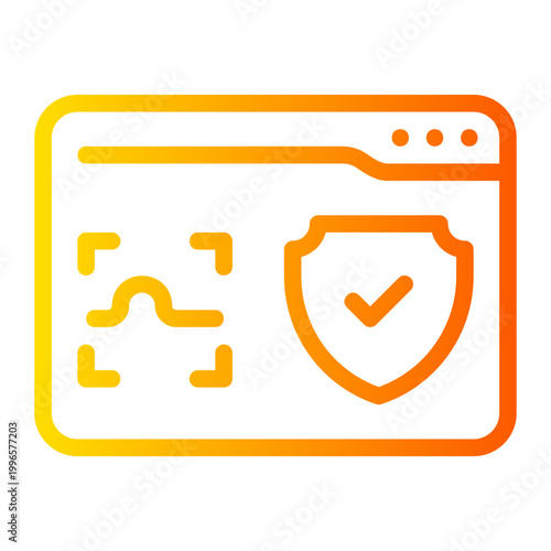 digital signature gradient icon