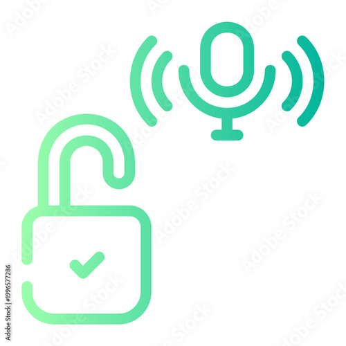 unlock gradient icon