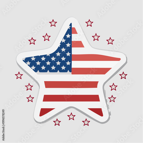 American Flag Star Graphic