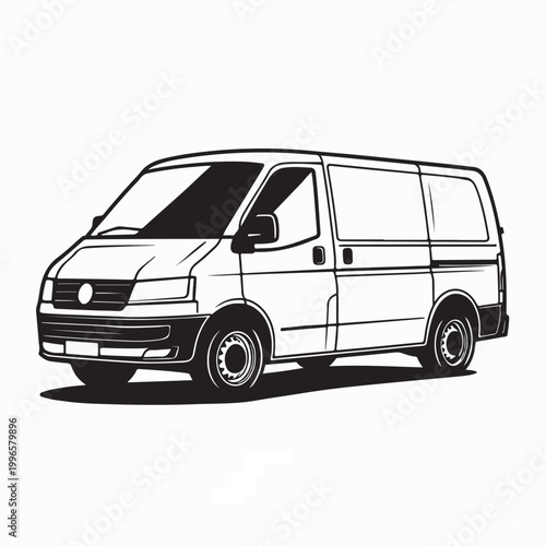 Travel Van Vector Illustration Road Trip Adventure Vehicle Design