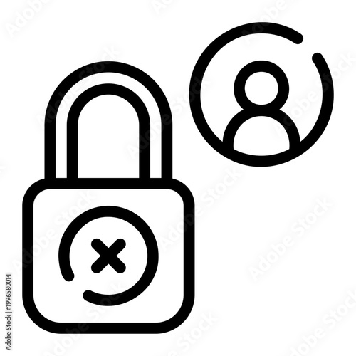 access denied line icon