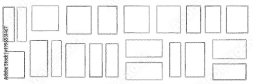 Hand drawn minimalist mood board layout sketches for creative planning and gallery wall design