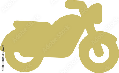 Classic motorcycle silhouette icon for transportation and travel desig