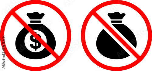 no money saving vector illustration with crossed piggy banks
