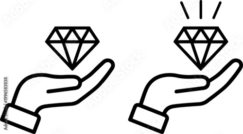 engagement ring proposal decision vector illustration flat design