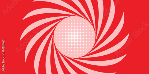 Candy color sunburst background. Abstract pink cream sunbeams design wallpaper. Colorful spinning lines for template, banner, poster, flyer. Sweet rotating cartoon swirl or whirlpool. Vector backdrop