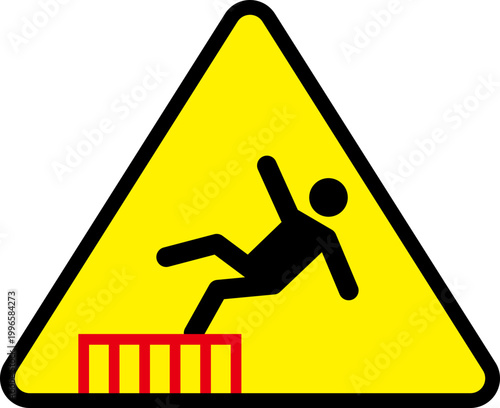 난간 추락주의 아이콘