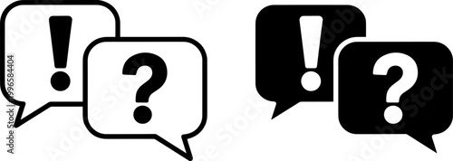 confused speech bubbles with question marks vector illustration