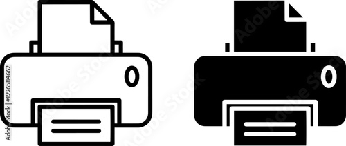 modern printer and scanner flat design vector illustration