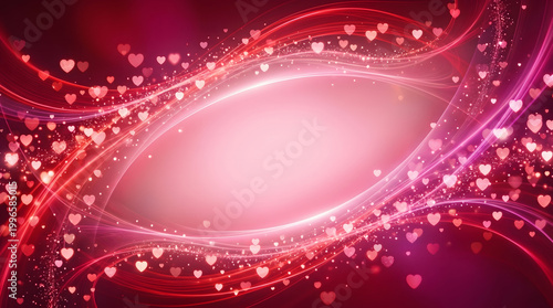 Romantic Valentine’s Day Heart Glow Background