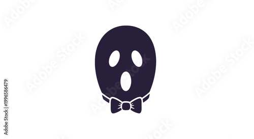 Black Phantom Mask with Bow Tie.