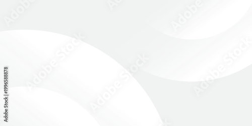 Abstract White Background with Minimalist Soft Curved Layers and Elegant Subtle Gradient Waves, Professional Clean Geometric Vector Backdrop for Business Presentation and Web Design
