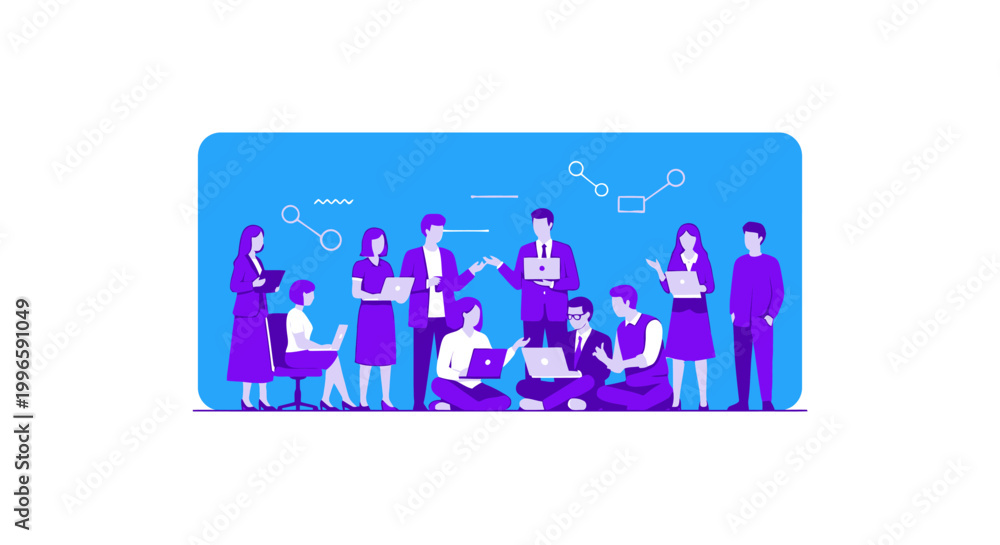 Obraz premium Diverse group of people working.