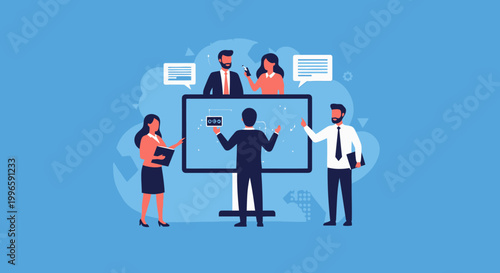 Business People Discussing Strategy Meeting.