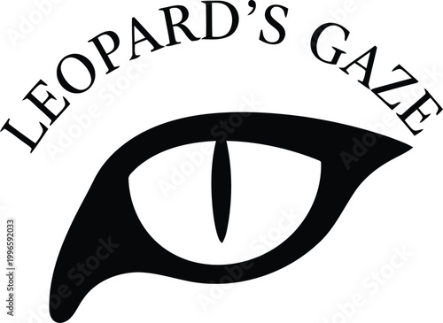 Leopard gaze logo design with a stylized wild cat eye icon for a brand identity symbol or wildlife animal emblem