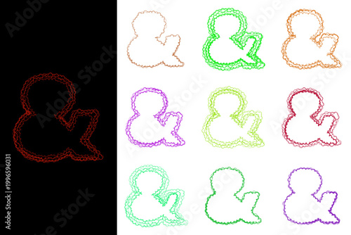 Hand Drawn Artistic Ampersand Symbols for Creative Branding and Wedding Stationery Design Set