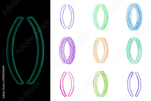 Hand Drawn Colorful Parentheses and Brackets for Coding Syntax and Creative Writing Graphics