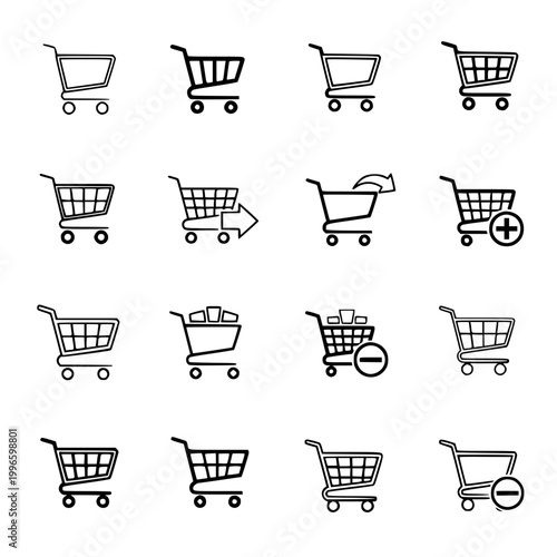 Shopping Cart Icons Set