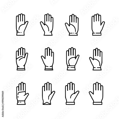Glove Icons Set