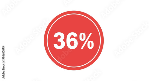 Red circular progress indicator showing thirty-six percent completion.