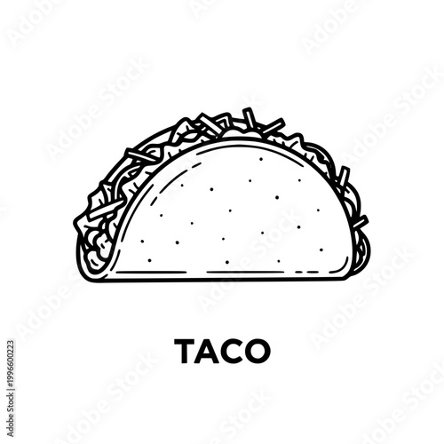 Taco Outline Icon