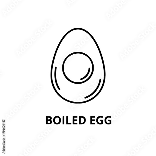 Boiled Egg Icon Outline