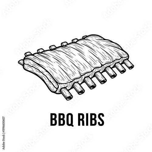 BBQ Ribs Illustration