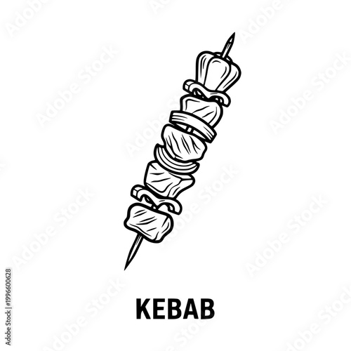 Kebab Skewer Drawing
