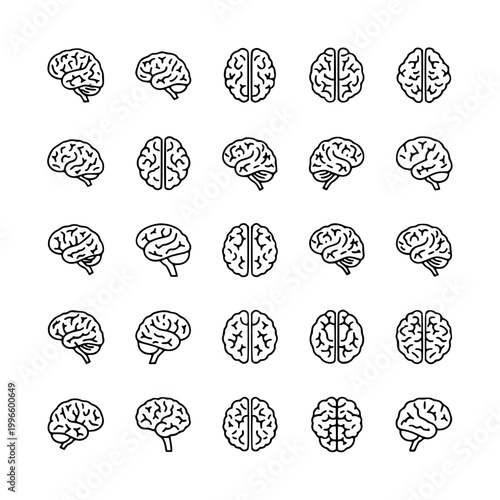 Brain Icon Set