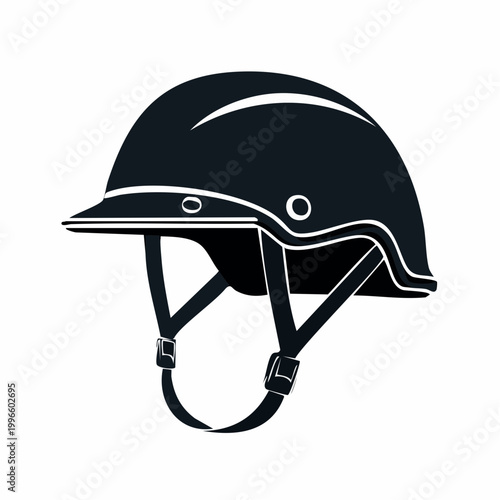 Black Riding Helmet Icon