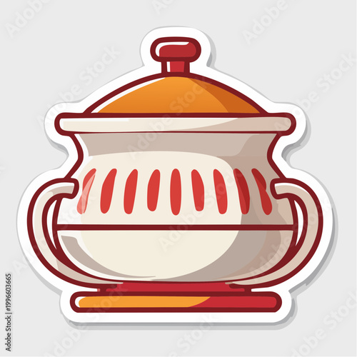 Decorative Ceramic Pot with Lid